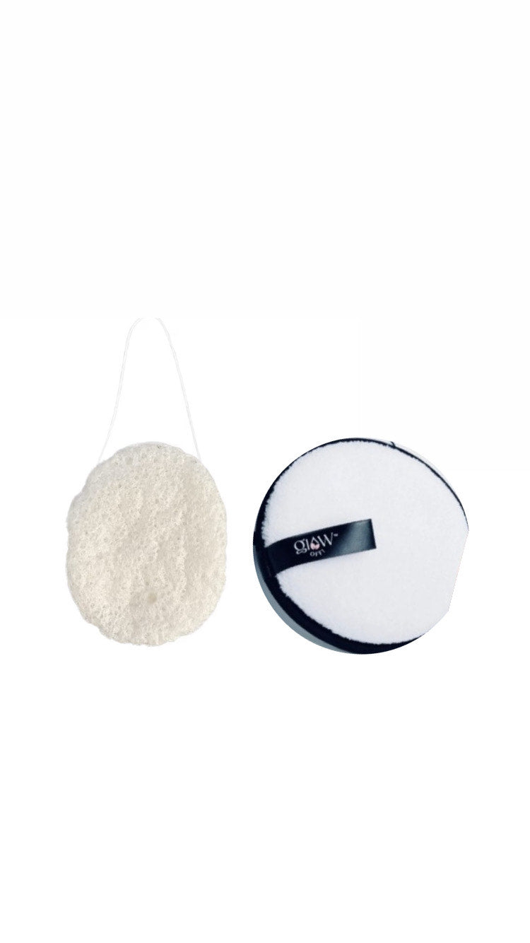 Cleansing Duo- Konjac Sponge & Glow Puff